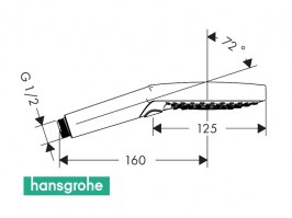 MEDIDAS TELEDUCHA RAINDANCE SELECT S 120 3jet HANSGROHE